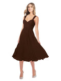 RightBrides Rodney Chocolate A-Line Sweetheart Sleeveless Short Bridesmaid Dress