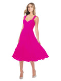 RightBrides Rodney Fuchsia A-Line Sweetheart Sleeveless Short Bridesmaid Dress