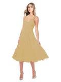 RightBrides Rodney Gold A-Line Sweetheart Sleeveless Short Bridesmaid Dress