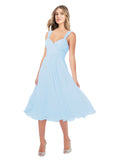 RightBrides Rodney Light Sky Blue A-Line Sweetheart Sleeveless Short Bridesmaid Dress