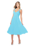 RightBrides Rodney Sky Blue A-Line Sweetheart Sleeveless Short Bridesmaid Dress