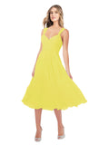 RightBrides Rodney Yellow A-Line Sweetheart Sleeveless Short Bridesmaid Dress