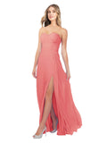 Desert Rose A-Line Strapless Sweetheart Sleeveless Long Bridesmaid Dress Fulton