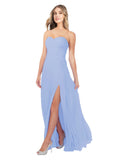 Lavender A-Line Strapless Sweetheart Sleeveless Long Bridesmaid Dress Fulton