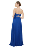 Royal Blue A-Line Sweetheart, Strapless Sleeveless Long Bridesmaid Dress Austyn