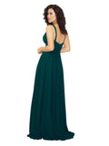 Hunter A-Line Sweetheart, V-Neck Sleeveless Long Bridesmaid Dress Azaria