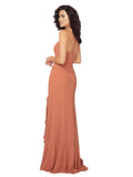 Rosewood A-Line Square Sleeveless Long Bridesmaid Dress Zoya