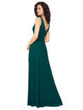 Hunter A-Line V-Neck Sleeveless Long Bridesmaid Dress Antonietta