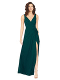 Hunter A-Line V-Neck Sleeveless Long Bridesmaid Dress Antonietta